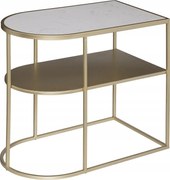 Dohányzóasztal 2 szintes fém Márvány asztallap Nappali kiegészítő asztal