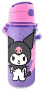 Hello Kitty Kuromi alumínium szívószálas kulacs akasztóval 600 ml