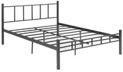 Fémkeretes kétszemélyes ágy ORMEL 120x200 cm, fekete, teherbírás 120 kg