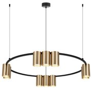 Csillár zsinóron GENESIS 10xGU10/8W/230V arany