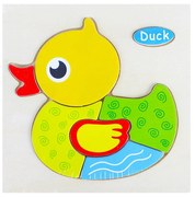 Fából készült puzzle - állatok 4 típusok