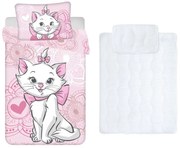 Disney Marie cica gyerek, ovis ágyneműhuzat és paplan/párna szett 100x135 cm 40x60 cm (Aristocat)