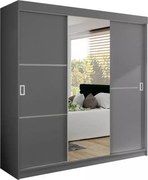 Bill 2 200 Tolóajtós Szekrény 200cm, Grafit