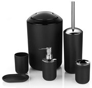 EMI Levi fekete fürdőszoba kiegészítő szett