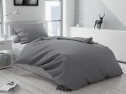 Lux szürke krepp ágyneműhuzat gombos