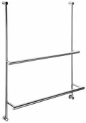 SAPHO 1301-09 függesztett törülközőtartózuhanykabinhoz 60 x 73 x 12,5 cm, ezüst