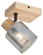 Modern spotlámpa fa füstüveggel, forgatható és dönthető - Gracy