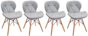 Étkezőszékek 4db bőr Light Grey