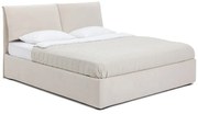 Bézs kárpitozott ágyneműtartós franciaágy ágyráccsal 180x200 cm Thessa Pillow – Bonami Selection