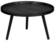 Mesa fekete dohányzóasztal, ⌀ 60 cm - WOOOD