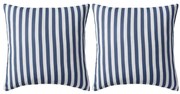 2 db tengerészkék csíkos kültéri párna 45 x 45 cm