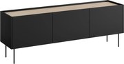 Desin TV-szekrény 170 cm fém lábakkal - fekete matt / nagano tölgy