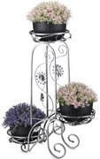 HowHomely Virágállvány 88x65 cm ezüst 10-1303/srebrny