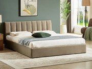 Montreal Velvet ágyneműtartós franciaágy bézs 140x200cm