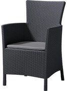 Sötétszürke műanyag kerti fotel Lowa – Keter