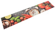 mosható zöldségmintás bársony konyhai szőnyeg 60x300 cm