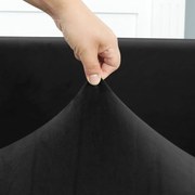 1 pár CIPZÁROS KarfaHuzat forgószékhez (bársonyos, fekete)