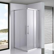 Stuxi Nizza 70x70 cm szögletes két tolóajtós zuhanykabin 6 mm vízlepergető biztonsági üveggel, króm elemekkel, 190 cm magas