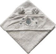 Gyerek fürdőlepedő kapucnival KODA 75x75 cm, szürke