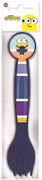 Minyonok Striped műanyag evőeszköz készlet - 2 darabos