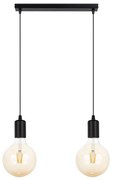 Csillár zsinóron MIROS 2xE27/60W/230V fekete