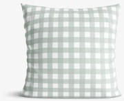 Goldea pamut párnahuzat - zsálya színű kockás 45 x 45 cm