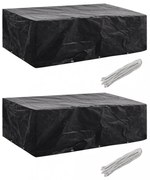 2 db 8 személyes polyrattan szett huzat 10 lyukkal 300 x 140 cm