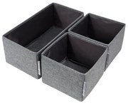 Drawer 3 db-os szürke rendszerező szett - Bigso Box of Sweden