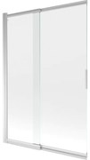 Mexen Fox kádparaván 2-szárnyas toló, 120 x 150 cm, átlátszó, króm - 891-120-002-01-00