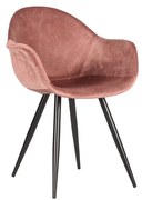 Világos rózsaszín bársony étkezőszék szett 2 db-os Forli – LABEL51