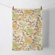 Őszi levél mintás konyharuha 50x70 cm 100% pamut Castanea