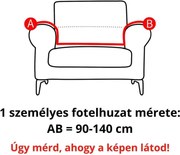 Klasszikus FotelHuzat (enyhén vízlep., rózsaszín)