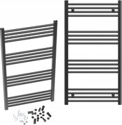 Fürdőszobai Radiátor Fekete Létra Breno 60x120 cm Radiátor Szerelés 180°