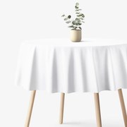 Goldea kör alakú terítő - extra erős 100% - os pamut - fehér Ø 130 cm