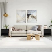 2 db fekete szerelt fa dohányzóasztal 50 x 46 x 50 cm