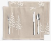 Goldea reggeliző alátét - extra erős 100% pamut - északi fenyők - 2db 30 x 40 cm