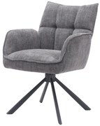 Szürke kárpitozott étkezőfotel szett 2 db-os Marilla – Unique Furniture