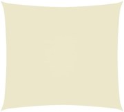 krémszínű téglalap alakú oxford-szövet napvitorla 2,5 x 3,5 m