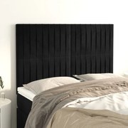 4 db fekete bársony fejtámla 72 x 5 x 78/88 cm