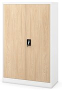 Szekrény KEVIN, 900 x 1400 x 400 mm, Eco Design: fehér/ sonoma tölgy
