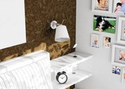 RENDL JERSEY nástěnná bílá chrom 230V LED E27 15W