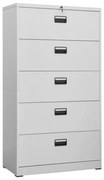 világosszürke acél irattartó szekrény 90 x 46 x 164 cm