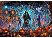 A kaszás Halloween éjszakáján fa puzzle