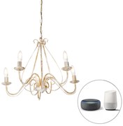 Okos csillár fehér 5-lámpás Wifi B35-tel - Giuseppe