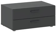 BASIC 2 Fiókos Alsószekrény Antracit Színben. 74 cm.