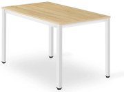 TESSA fehér étkezőasztal tölgy dekorációval 120x60 cm