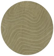 Khaki kézi szövésű gyapjú kerek szőnyeg ø 160 cm Mesmerise Sage – Flair Rugs