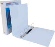 Gyűrűs könyv, panorámás, 4 gyűrű, D alakú, 63 mm, A4, PP, DONAU, fehér (D278840FE)