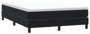 vidaXL fekete bársony rugós ágy matrac nélkül 140x210 cm