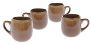 Barna kerámia eszpresszó bögre szett 4 db-os 100 ml – Dakls